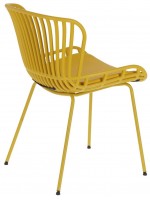 LEPUS color choice in polypropylene and legs in painted metal and cushion in eco-leather home garden and terrace chair