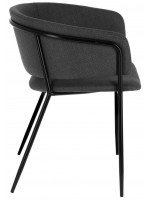 RHAMONA gray or dark gray metal structure armchair design living home studio contract