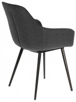 ANDREW gray or dark gray metal structure armchair design living home studio contract