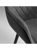 ANDREW gray or dark gray metal structure armchair design living home studio contract