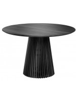 BRAZZO solid wood design table with black finish