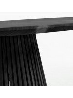 BRAZZO tavolo di design in legno massello con finitura nera