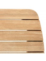 CLINT mesa fija de 90x90 en madera maciza de eucalipto para uso interior y exterior