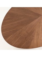 RICARD fixed table top in walnut and legs in solid wood living design