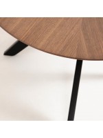 RICARD feste Tischplatte aus Walnuss und Beine aus massivem Holz