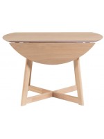 GENOB oak or wenge table with solid wood legs