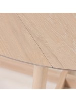 GENOB oak or wenge table with solid wood legs