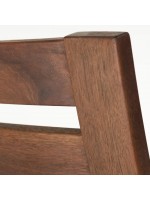 AGUA Chaise longue transat 3 positions en bois pliable empilable