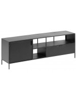 LAMA Mueble de TV de metal negro de diseño industrial