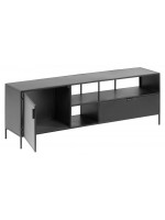 LAMA Mueble de TV de metal negro de diseño industrial