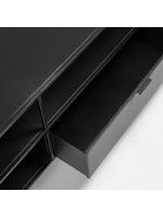 LAMA Meuble TV design industriel en métal noir