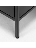 LAMA Meuble TV design industriel en métal noir