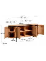 BASCO slatted wooden sideboard design living sideboard