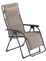 CALENDA Elección de color en tela olefina y sillón de relajación reclinable de acero tumbona plegable al aire libre