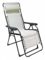 LISA B en acier peint et couleur au choix en fauteuil relax inclinable texfil transat extérieur pliant à la maison ou au contrat