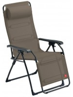 MIRA B in painted steel and color choice in texfil reclining relaxation armchair outdoor folding deckchair home or contract