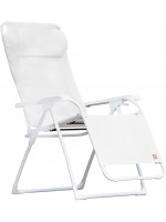 MIRA B en acier peint et couleur au choix en fauteuil relax inclinable texfil transat extérieur pliant à la maison ou au contrat