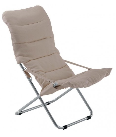 EVELIN A en aluminium et tissu olefine relax relax fauteuil transat anatomique à usage domestique ou contractuel