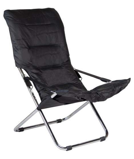 EVELIN A in aluminum and olefine fabric relax armchair anatomic deckchair for home or contract use