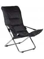 EVELIN A in aluminum and olefine fabric relax armchair anatomic deckchair for home or contract use