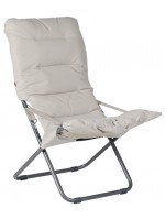 EVELIN B in painted steel and in olefine fabric relax armchair anatomic deckchair for home or contract use