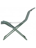 AMALIA B in painted steel and in texfil fabric relax armchair anatomic deckchair for home or contract use