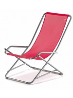 BRIO A en aluminium et choix de couleur en texfil fauteuil de relaxation inclinable transat pliant