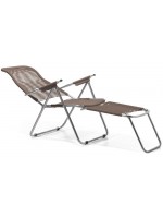 DREAM A in aluminum and plastic rope choice of color sun lounger deckchair outdoor armchair for home or contract use