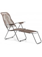 DREAM A aluminium et corde plastique choix de couleur chaise longue transat fauteuil extérieur pour domestique ou contractuel
