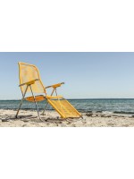 DREAM A in alluminio e corda in plastica scelta colore lettino prendisole sdraio poltrona da esterno casa o contract
