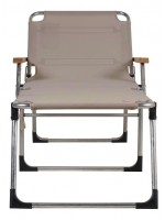 ALIDA in aluminum with armrests and color choice in texfil folding sunbed for home or contract use