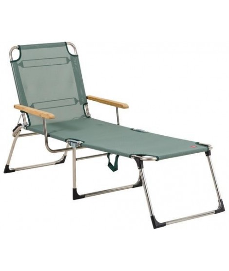 ALIDA in aluminum with armrests and color choice in texfil folding sunbed for home or contract use