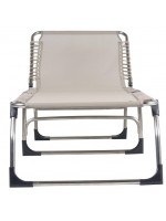ELISA en aluminium et choix de couleur dans la chaise longue pliante texfil pour une utilisation domestique ou contractuelle