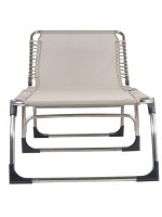 ELISA in aluminum and color choice in texfil folding sun lounger for home or contract use