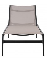 ALOISE design sunbed in aluminum and choice of color in texfil stackable for home or contract