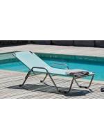 SPRING design sunbed in aluminum and choice of color in texfil stackable for home or contract