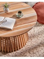 ESA teak wood Ø 80 cm coffee table