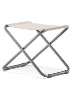 EDEN B in painted steel and in texfil fabric stool for outdoor home or contract