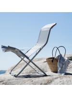AMALIA A en aluminio y tela texfil sillón relax tumbona anatómica para uso doméstico o contract