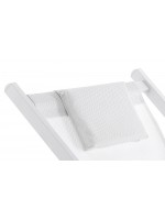 AMIDA Tumbona plegable para exterior en aluminio pintado blanco mate para uso doméstico o contract