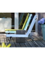 SOFY Baby Sonnenbank in Aluminium und Wahl der Farbe in Texfil stapelbar für zu Hause oder Vertrag