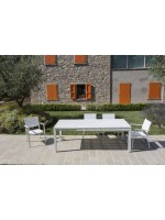 FILOS elección de color de aluminio 160x90 mesa de diseño exterior extensible de 220 cm
