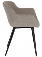 DENNET elección de color en silla de tela resistente a las manchas con reposabrazos patas de metal sillón