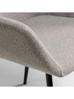 DENNET elección de color en silla de tela resistente a las manchas con reposabrazos patas de metal sillón