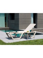 VELA stackable coffee table 49x44 in polypropylene chosen color for outdoor garden terraces chalet swimming pools