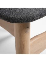ARPEGGIO beige o grigia in legno naturale sedia design moderno nordico