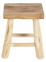 CODER in solid natural teak wood stool or footrest