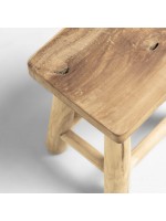 CODER in solid natural teak wood stool or footrest