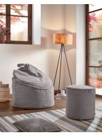 BATOR gray or pink home design corduroy pouf