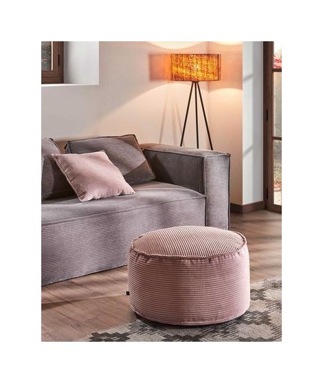 NAV Ottoman gray or pink home design corduroy pouf
